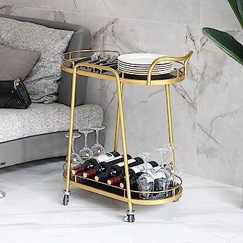 Exclusive Gold Serving Trolly For Home | Bar Trolly