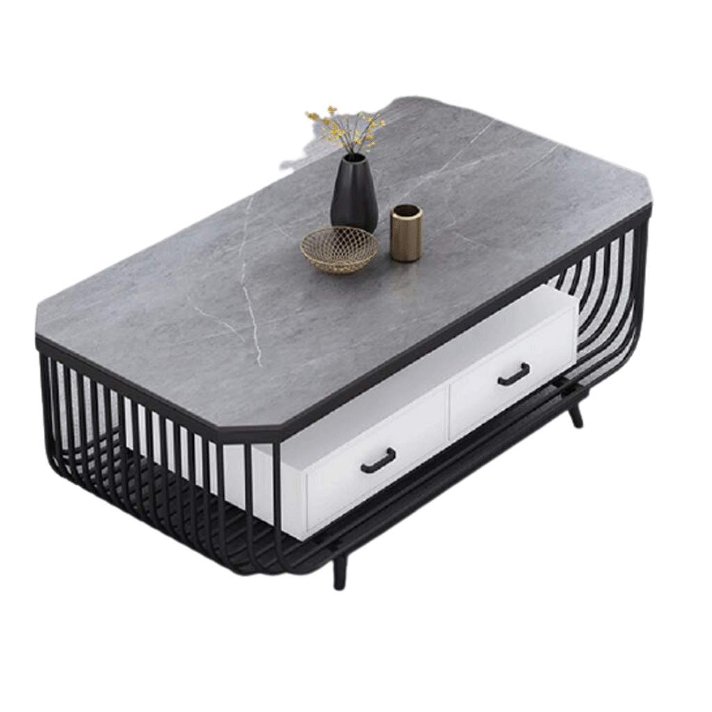 Rectangular Coffee Table|Centre Table With Gray Marble TOP