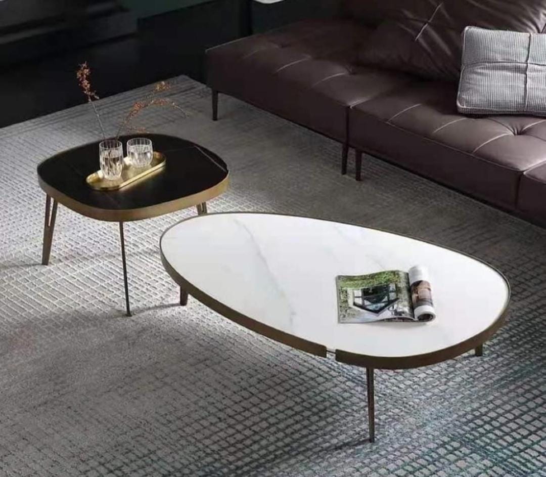 Modern Stainless Steel Nesting Centre Table