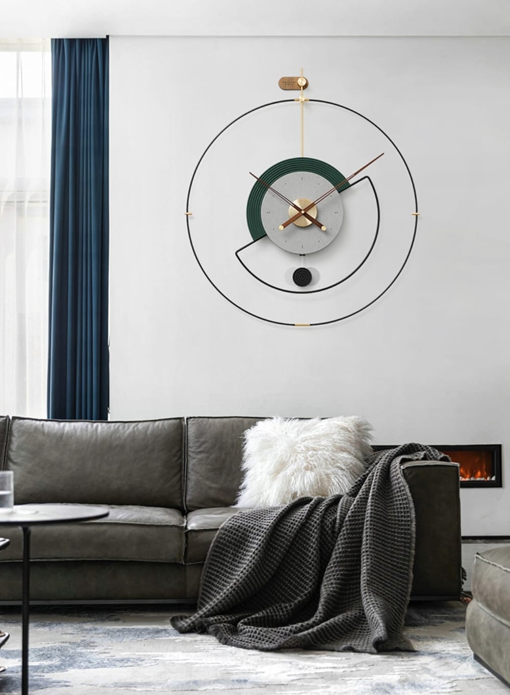 Imported Premium Round Wall Clock,Green Dial