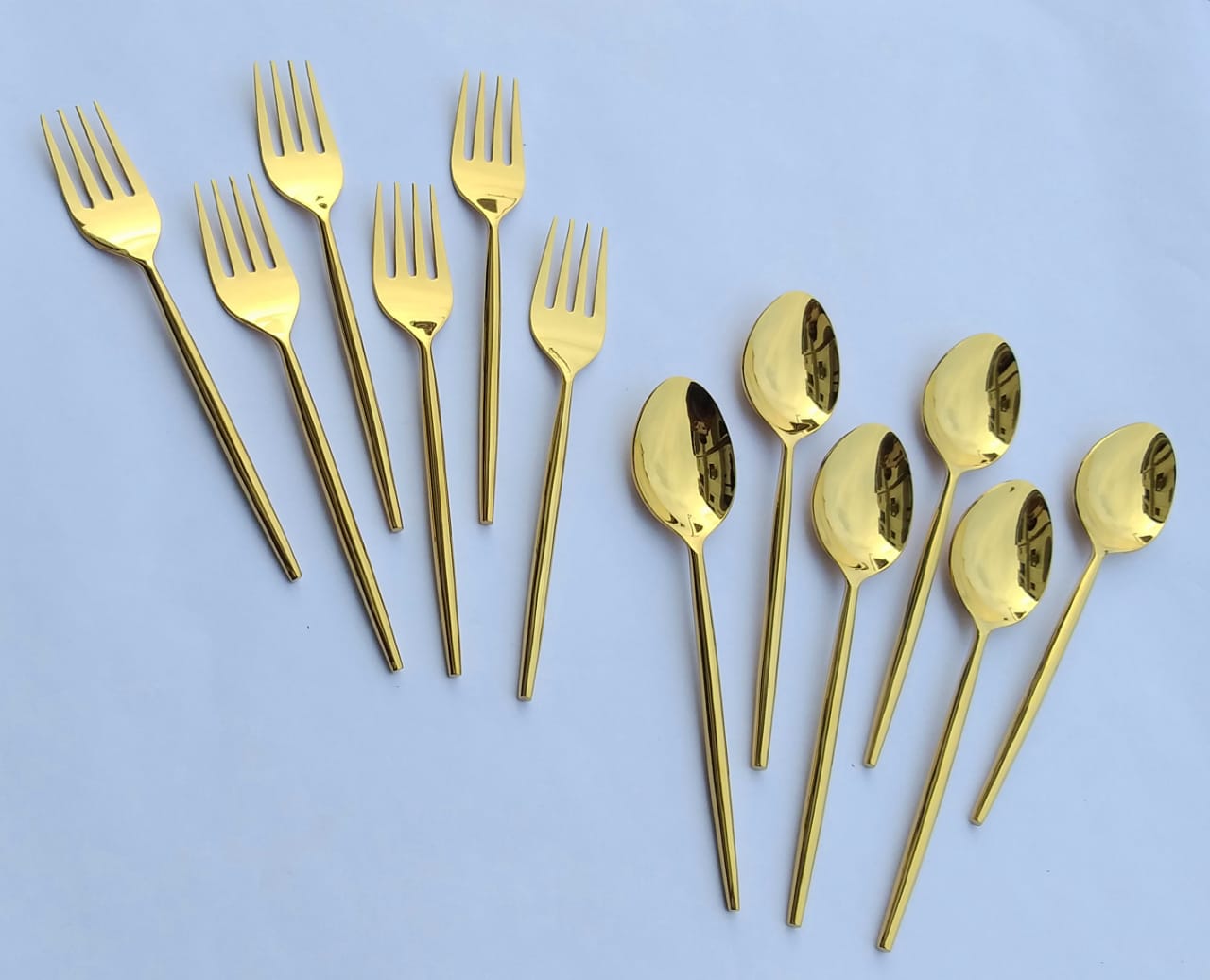 Golden Pencil style Dinning Dinner Set (set of 12)