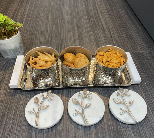 Tray With 3 Jar Set