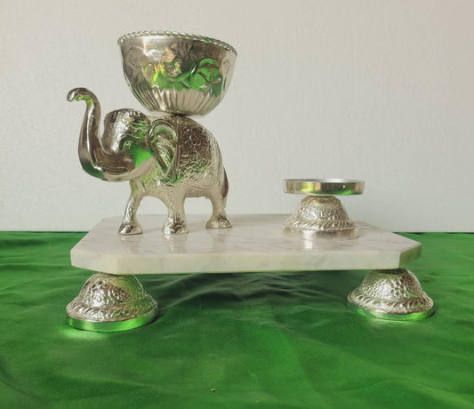 Elephant Dowl and Chauki Platter Combo