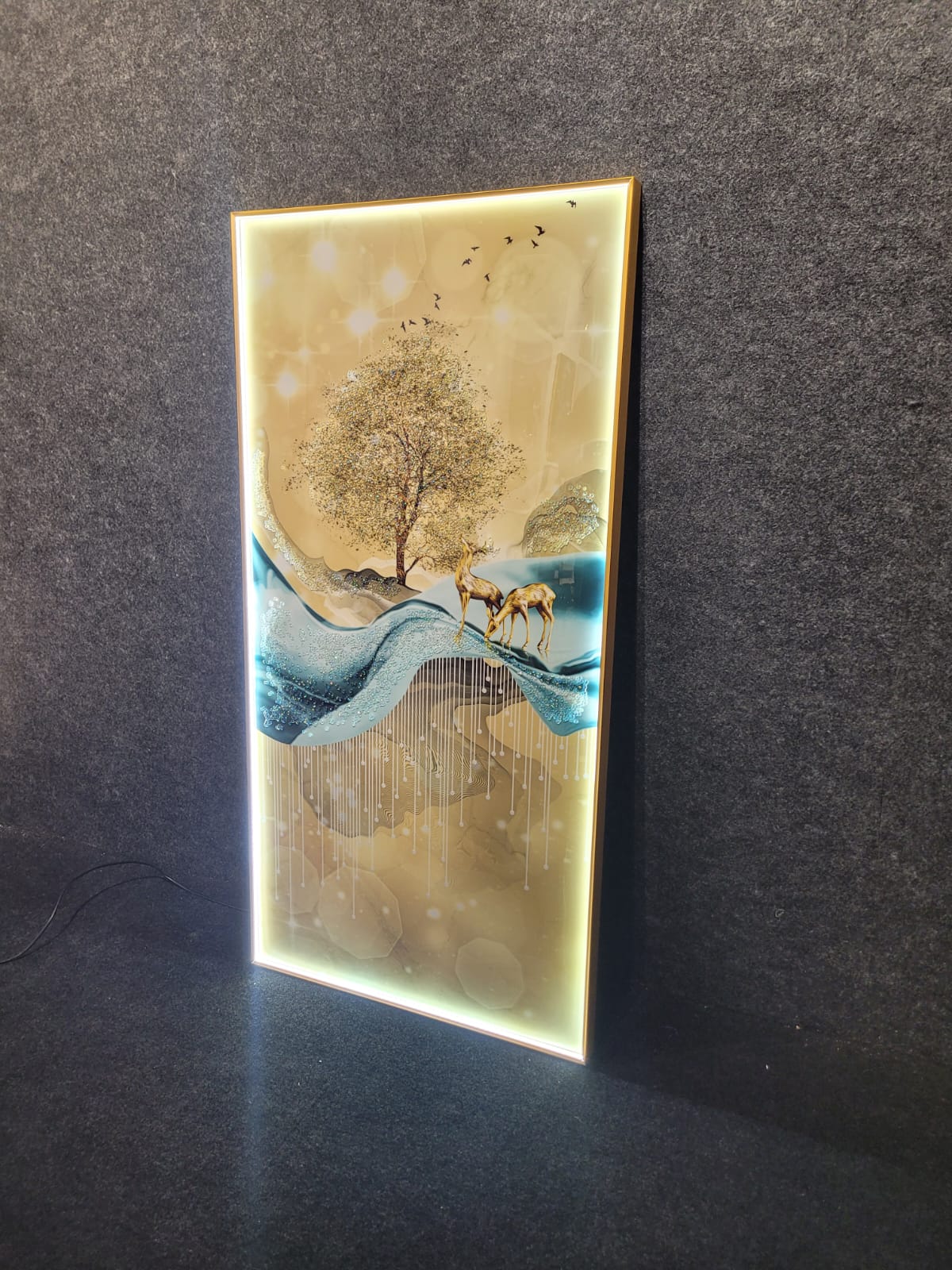 Premium Crystal Wall Decor With LED