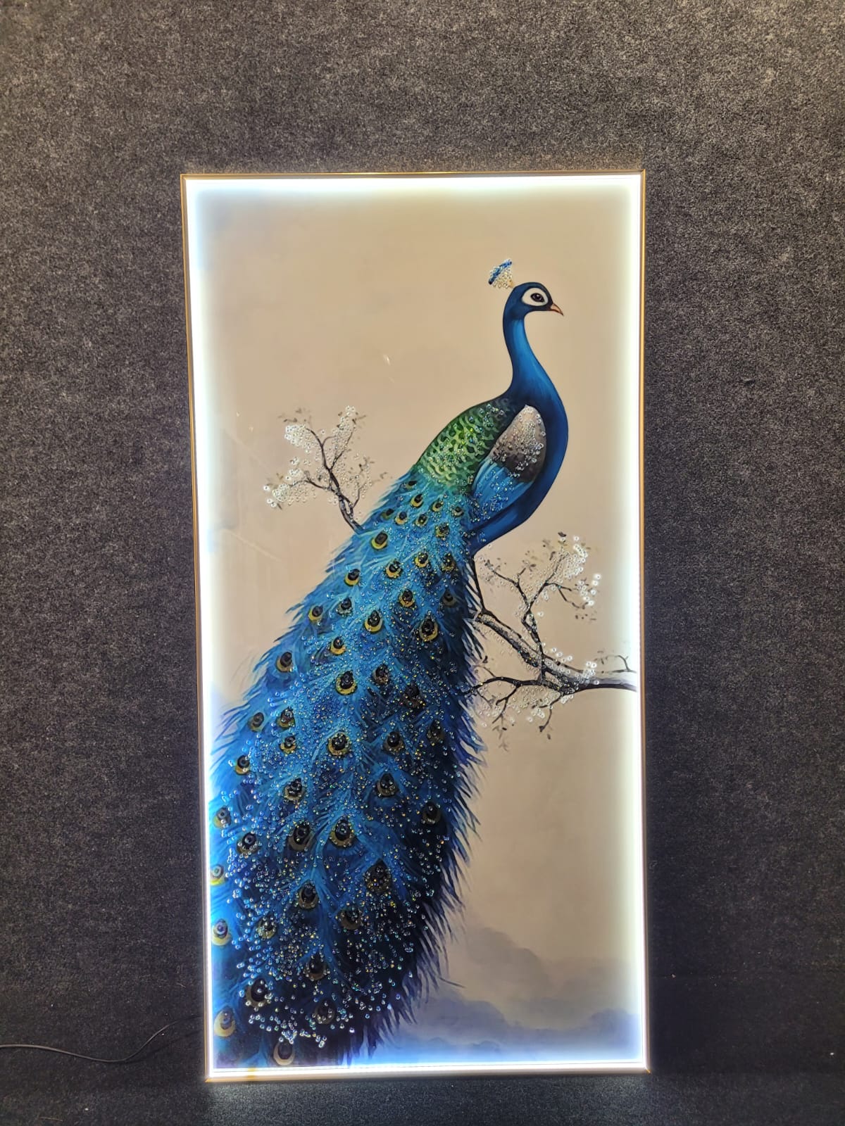 Premium Peacock Wall Art With LED