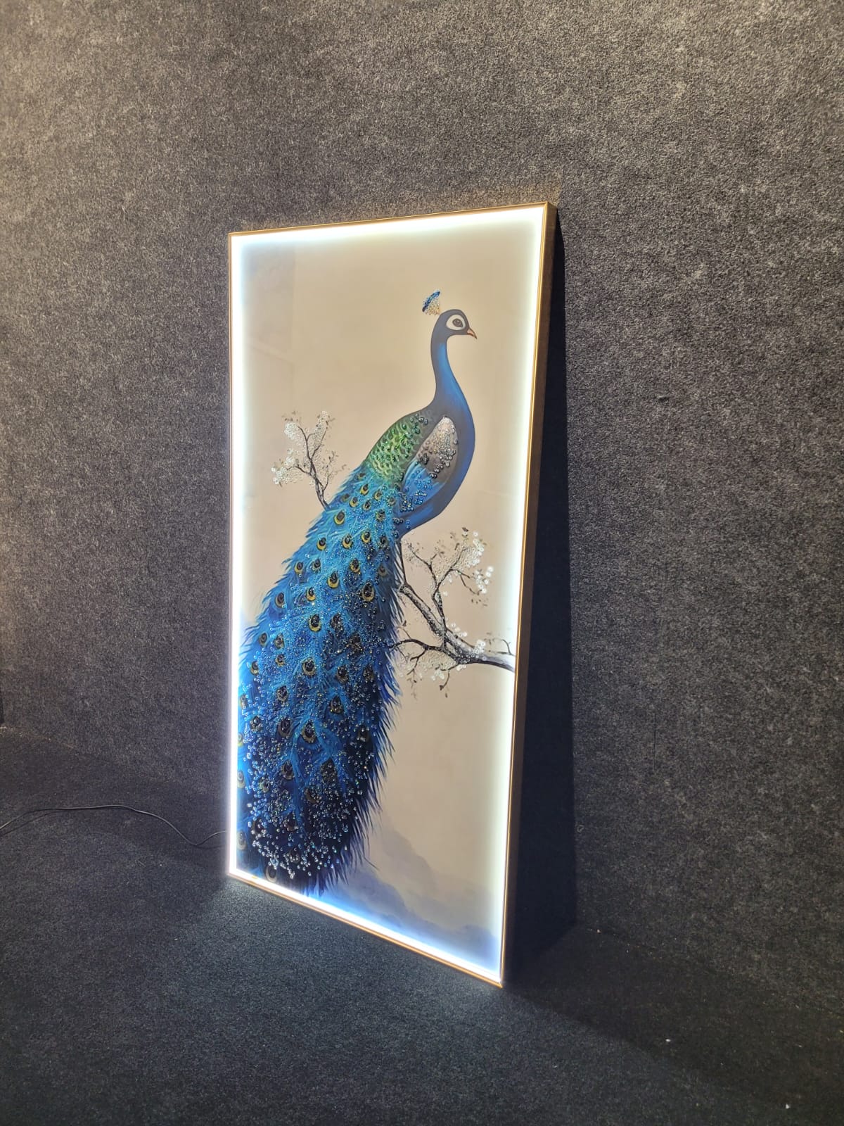 Premium Peacock Wall Art With LED