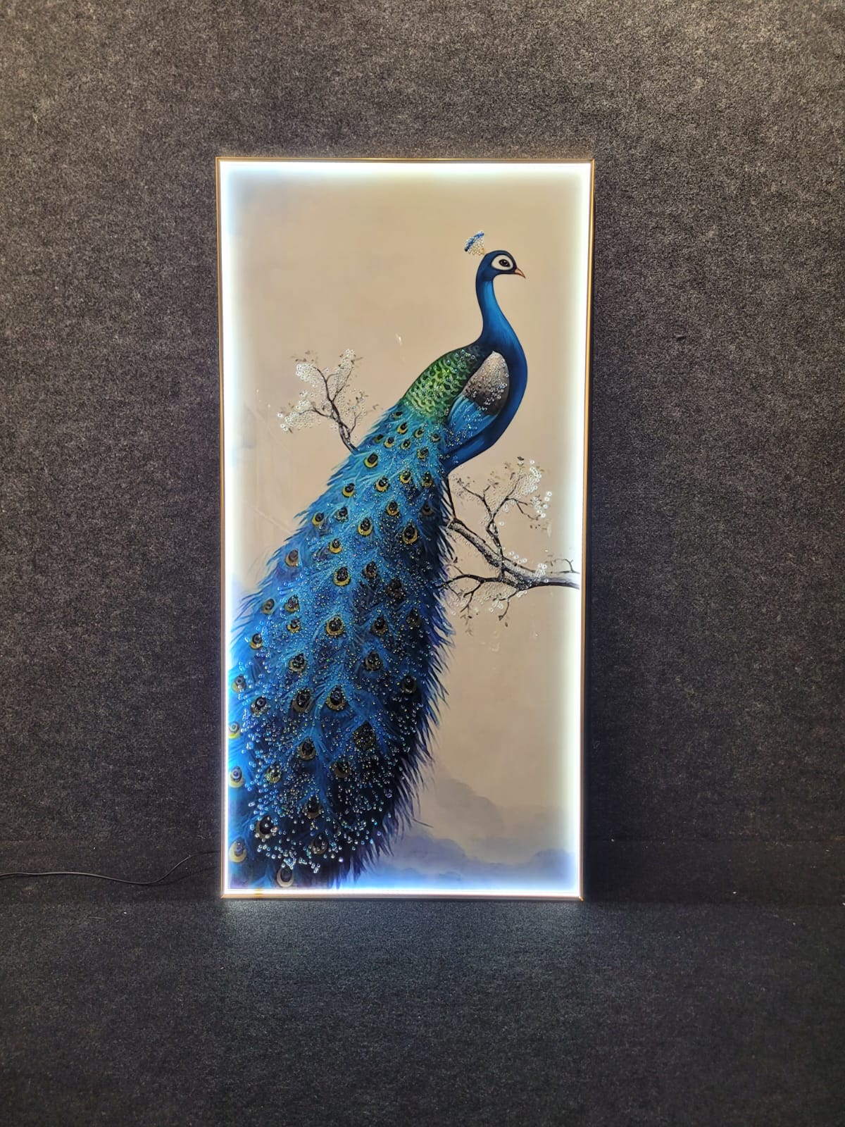 Premium Peacock Wall Art With LED