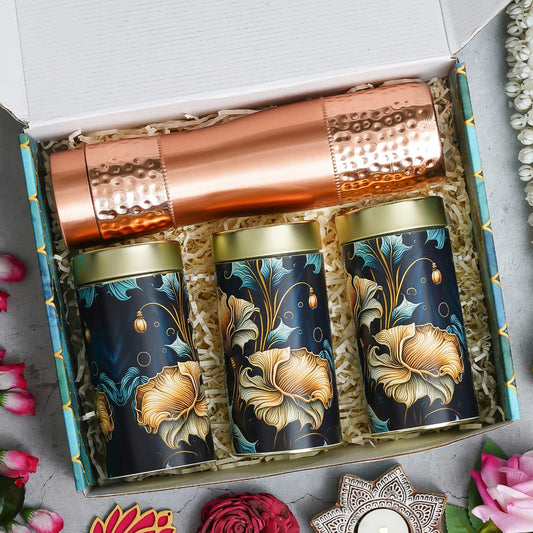 Corporate Gift Copper Set With Dryfruits Jar DC 2419