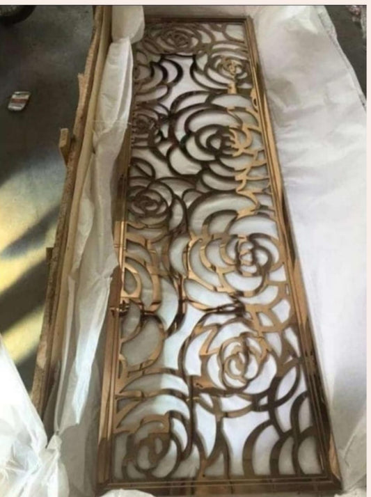 Rose Pattern Laser Cutting Stainless Steel Partition