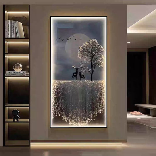 Midnight Serenity – LED Crystal Wall Art