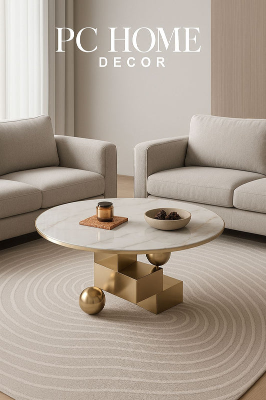 Luxe Modern Marble Centre Table
