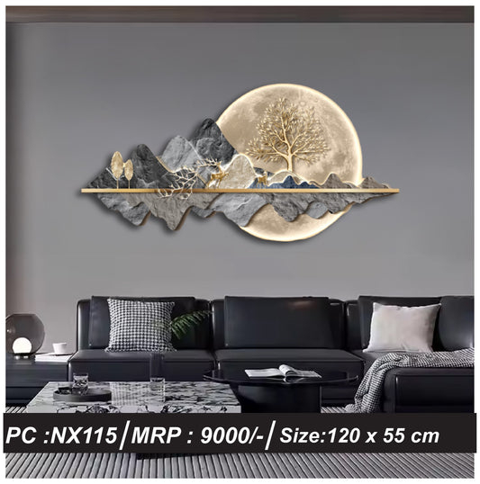 Modern Crystal Wall art Without LED ,Model 1