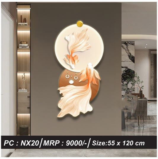 Modern Vertical Crystal Wall Decor Without LED,Model5