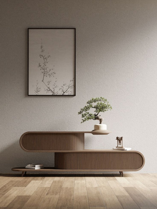 Minimalist Fluted Console Table