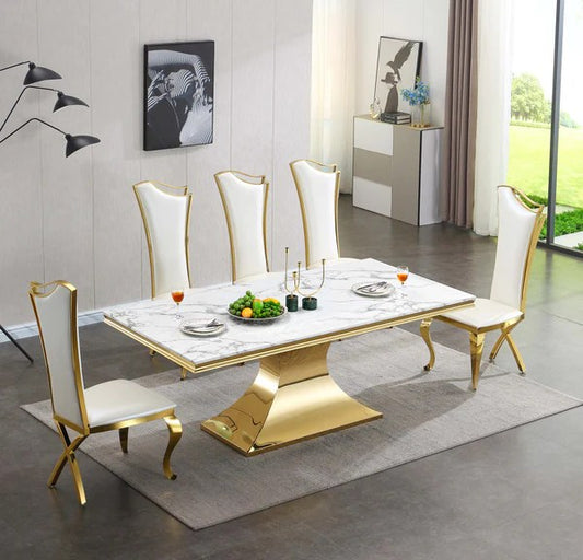 6 Seater Dinning Table With High Chairs
