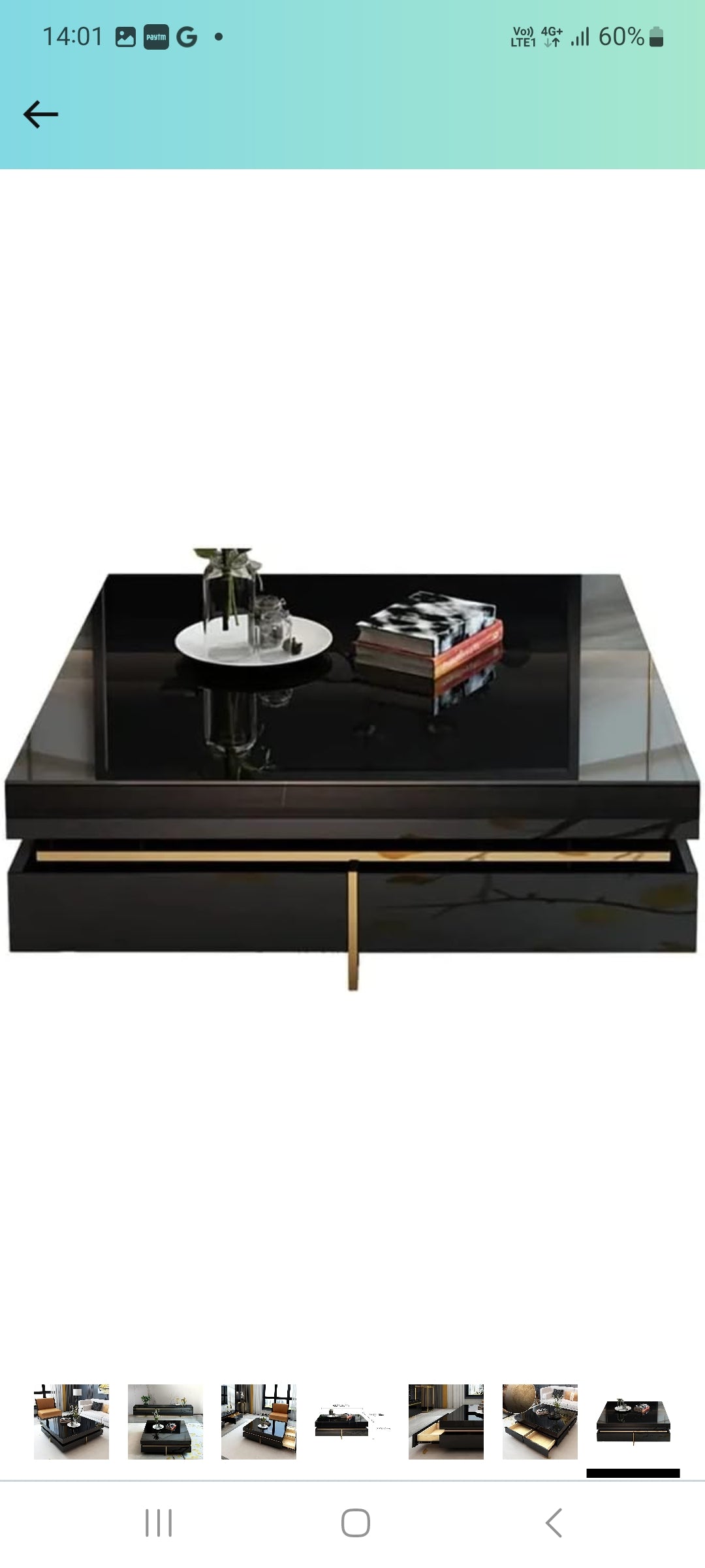 Exclusive Black Centre Table With Maple Storage