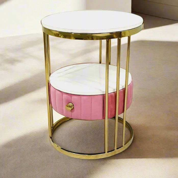 Stainless Steel Pink Coffee Table