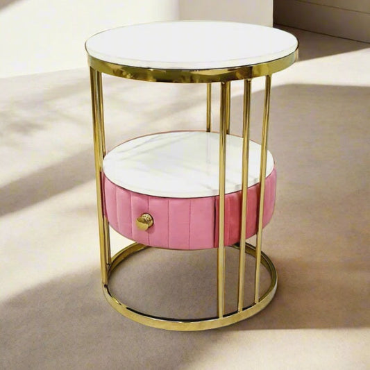Stainless Steel Pink Coffee Table