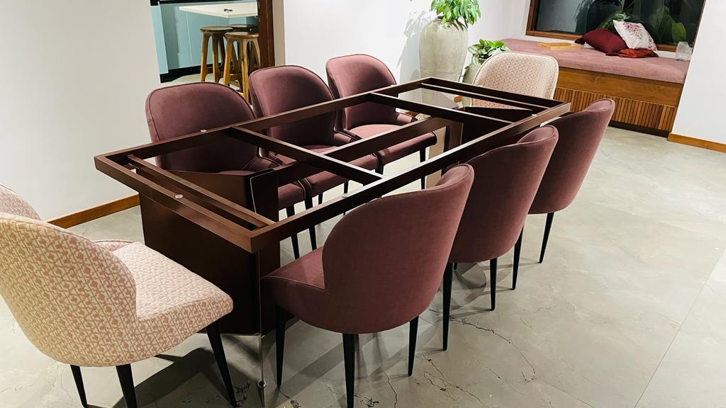 Dinning Table 8 Seater Without Marble Top