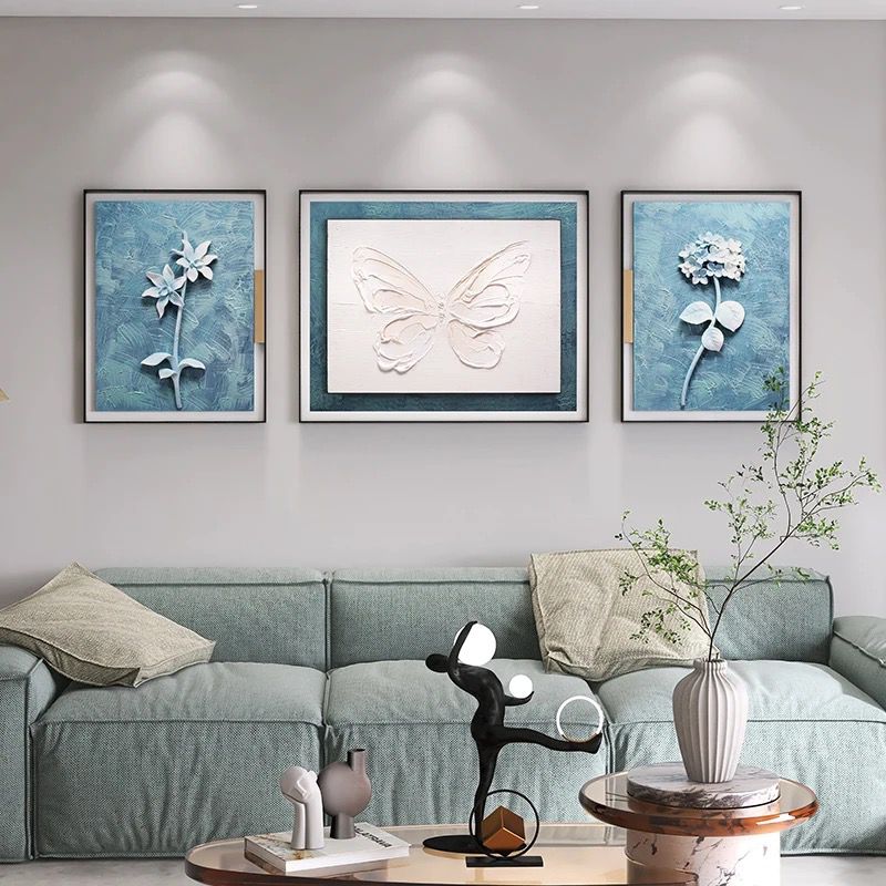 3D Butterfly Wall Decor With Metal Framing and Glass Top