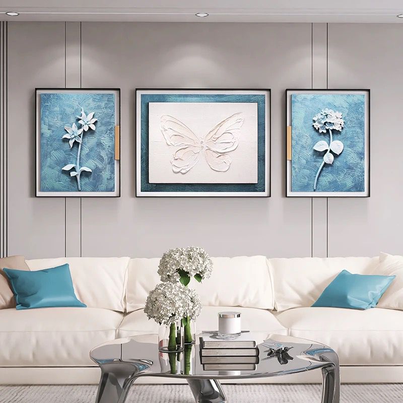 3D Butterfly Wall Decor With Metal Framing and Glass Top