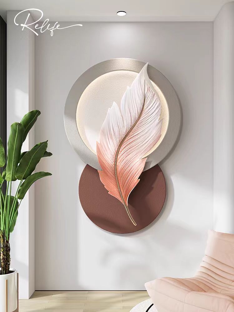 Altruistic Leaf 3D Wall Decor For Enterance With LED Light in Hotel|Home|Cafe