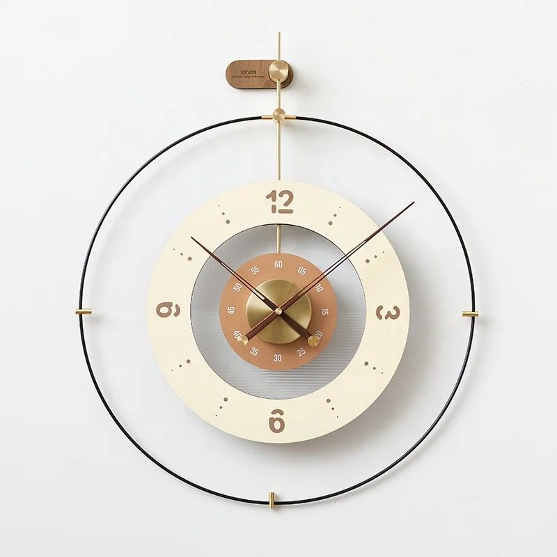 The Dials of Metamorphism Luxe Wall Clock,orange