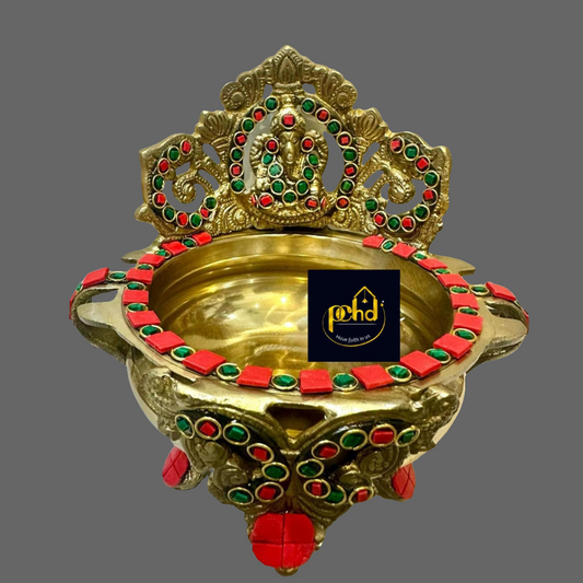 Brass And Stone Ganeshji Urli
