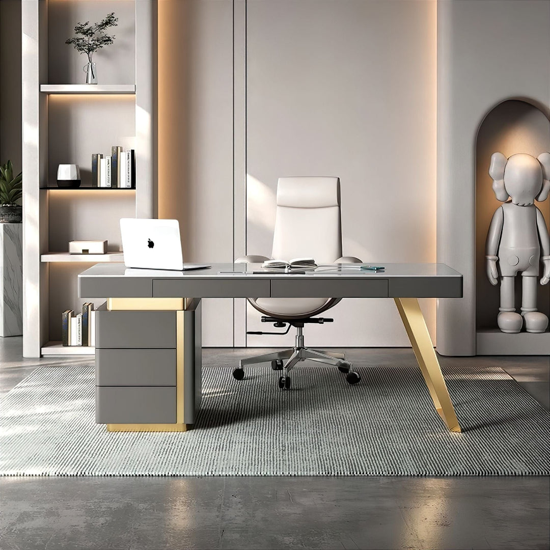 Modern Office Table With 5 Drawers