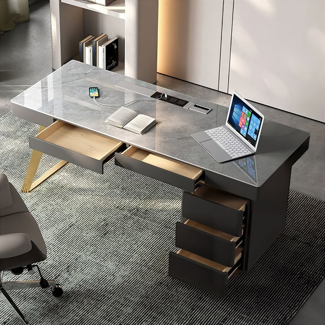 Modern Office Table With 5 Drawers