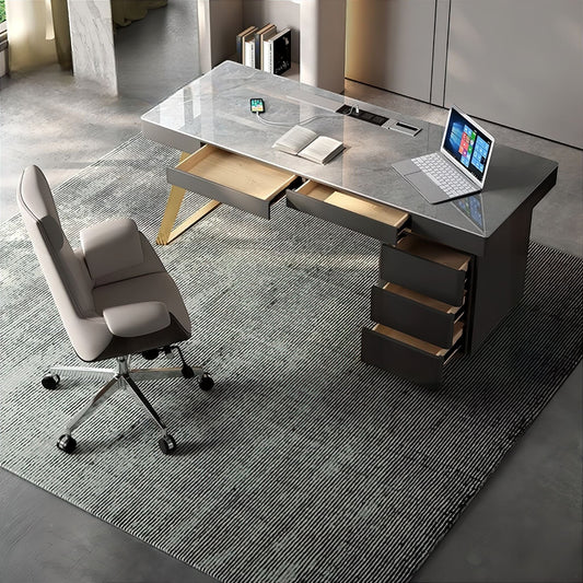 Modern Office Table With 5 Drawers