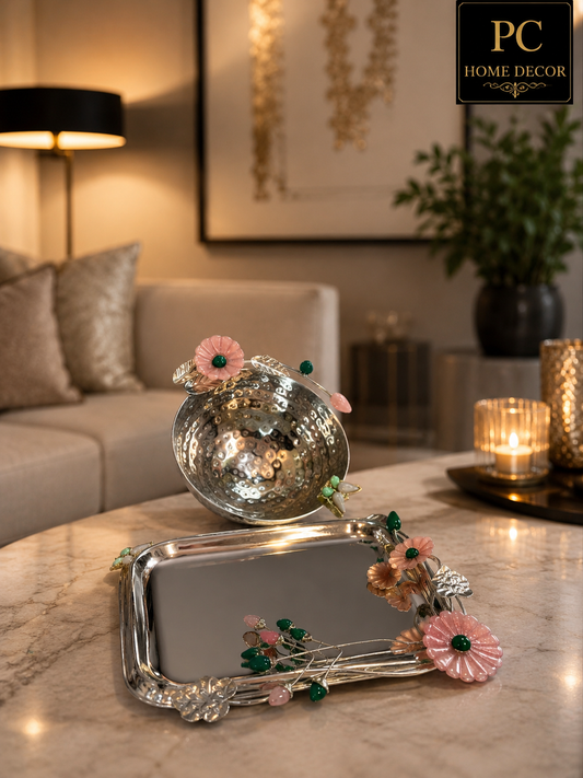 Elegant Floral Platter set
