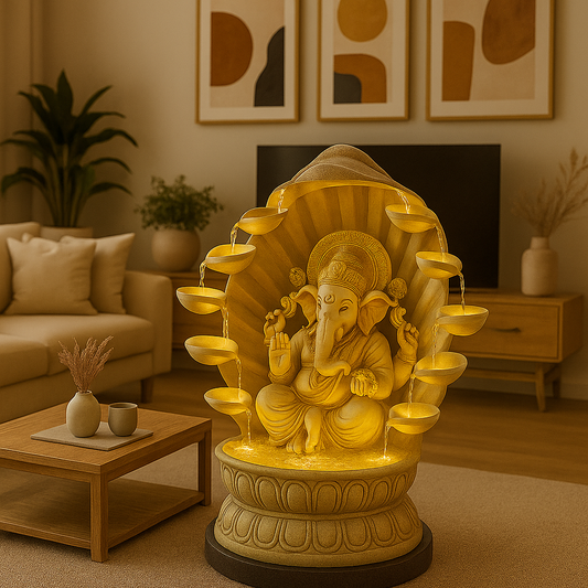 Ganesha fountain With Diya