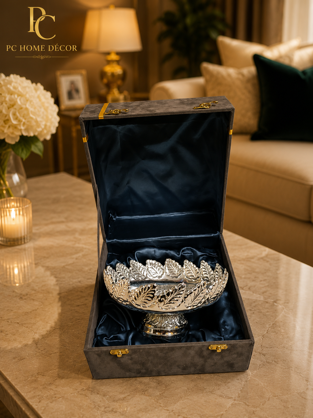 Premium Fruits Bowl Gift Set with Velvet Box (set of 20 pcs )