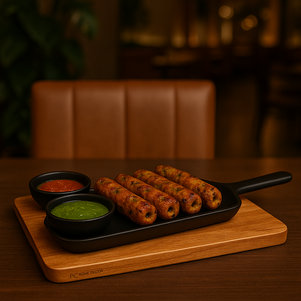 Serve Tikka With Style in Bat Platter for Gourmet Grilling Delights