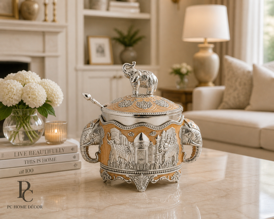 Royal German Silver Elephant Designer Bowl with Spoon