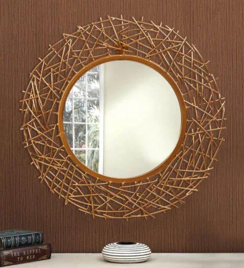 Round Nest Pattern Wall Mirror