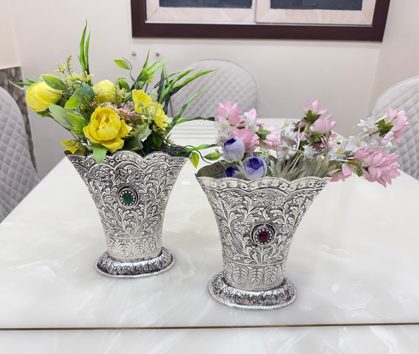 German Silver Vases