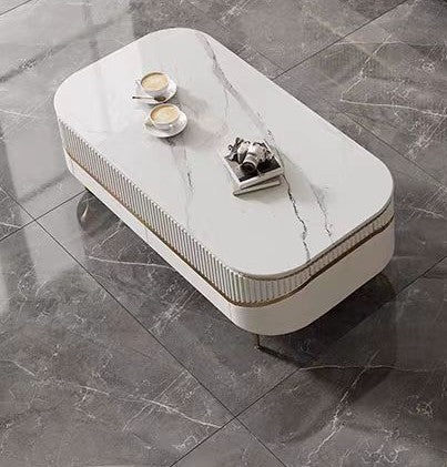 Modern Marble Top Centre Table With Storage