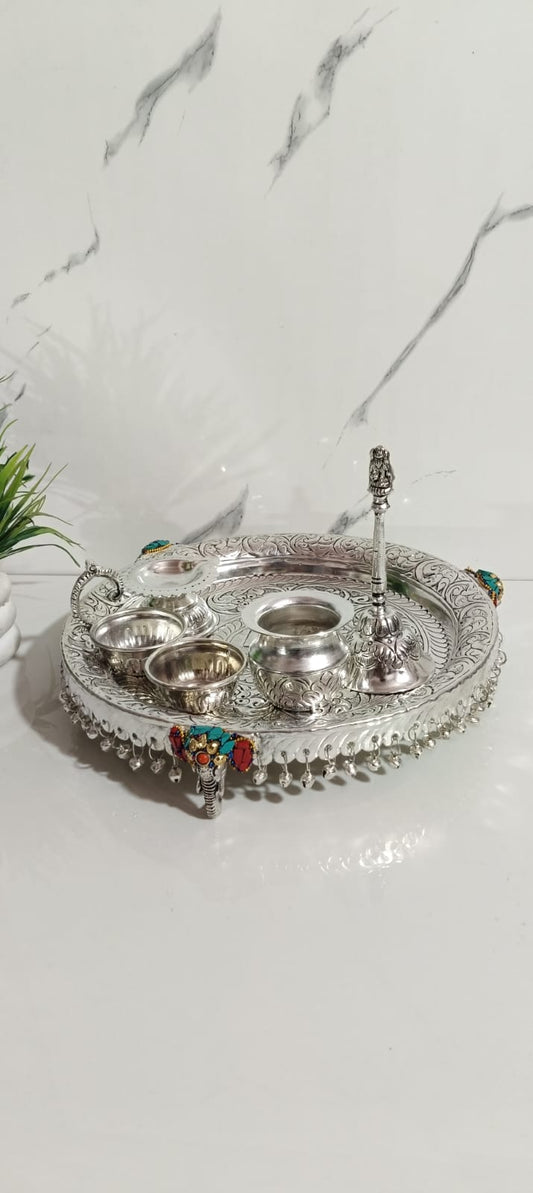 Gajraj Stonework Pooja Thali