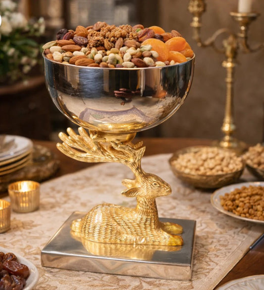Aluminium Deer Decorative Bowl