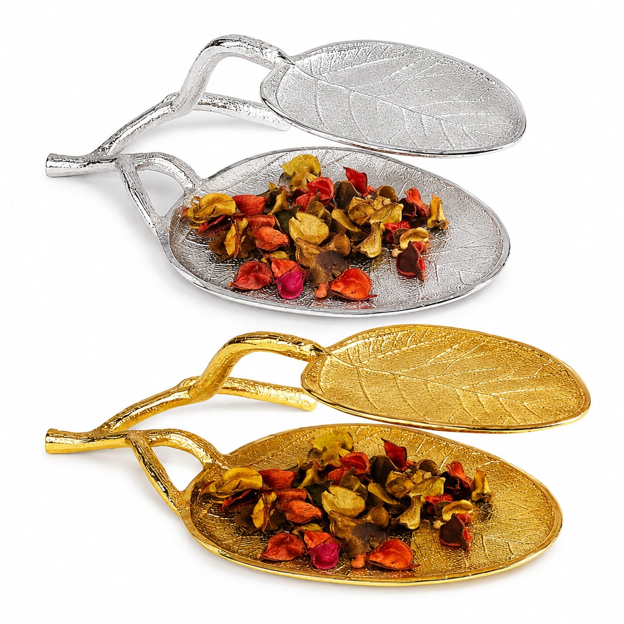 Serve Guest On Double Leaf Platter