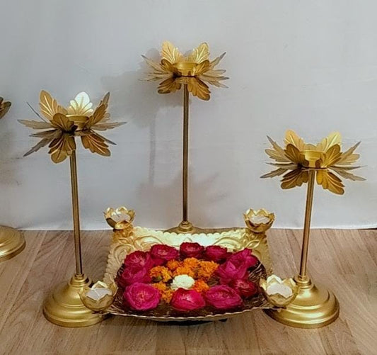 Traditional Urli With T light Stand