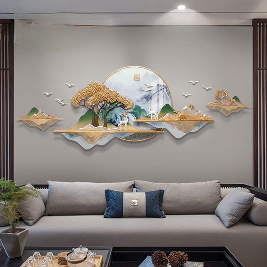 Golden Tranquility Landscape Wall Decor