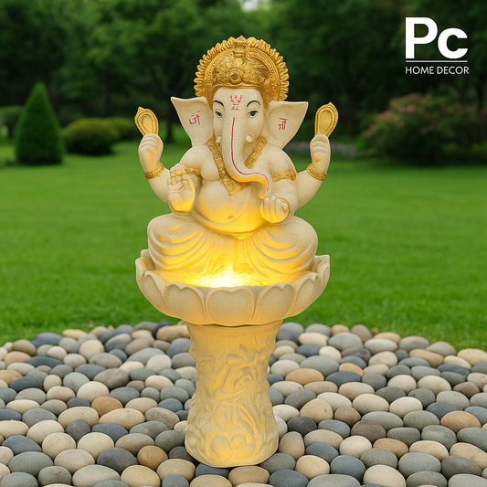 PC Home Decor | Ganesha Fountain, White