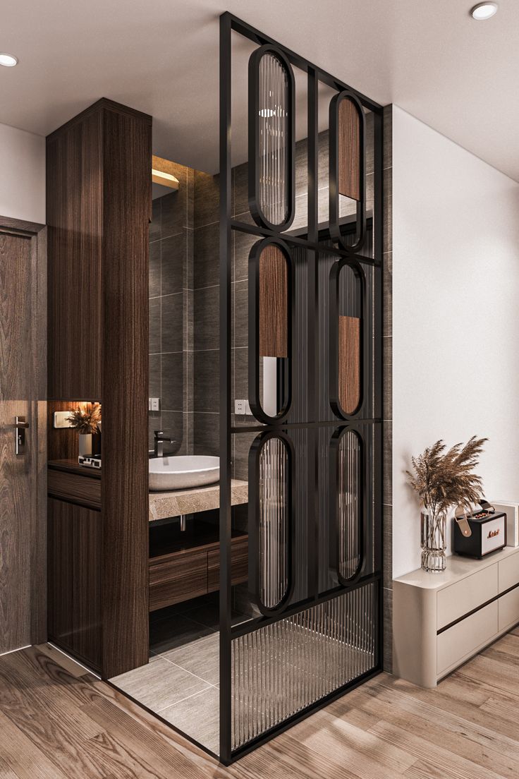 Modern Contemporary Metal Partition, 8 feet × 4 feet