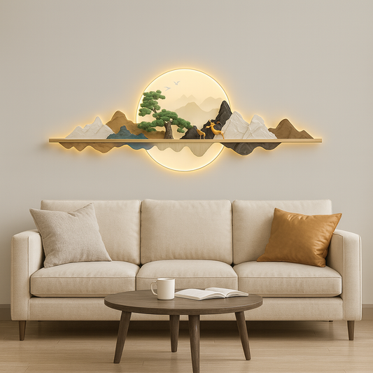 Crystal Mountain Imported Wall Decor With LED
