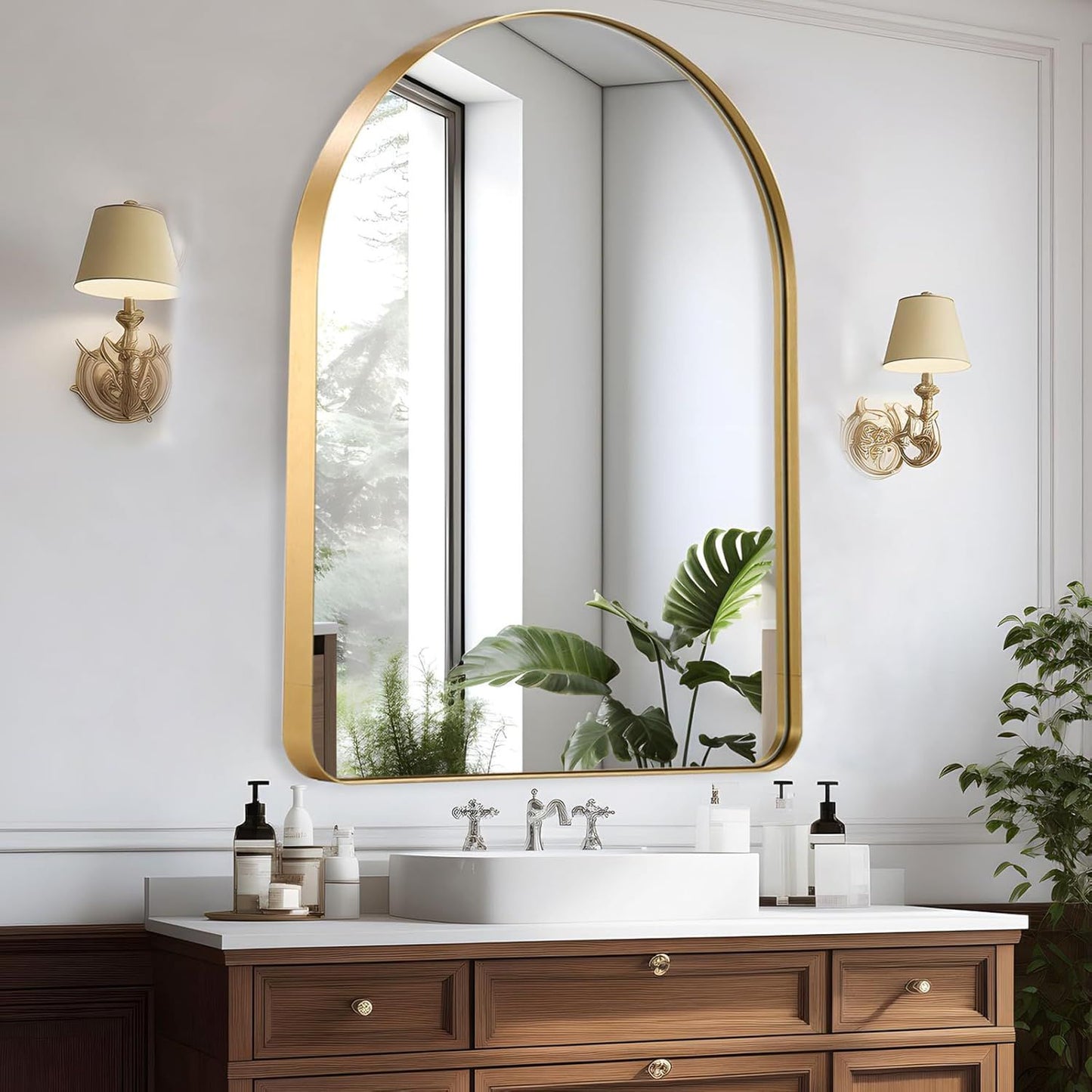 Elegant Gold Designer Wall Mirror