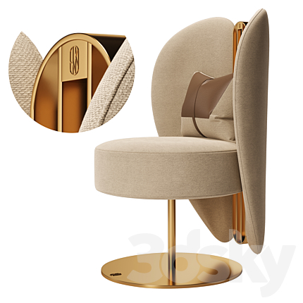 Modern Luxury Accent Chair – Leatherite Fabric | SS Frame | PVD Coated