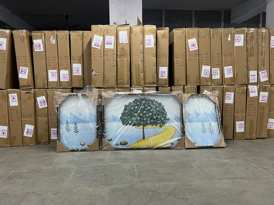 Imported Crystal 3D, Set of 3 Wall Painting